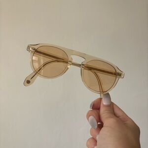 Transparent Sunglasses with Tan Lenses